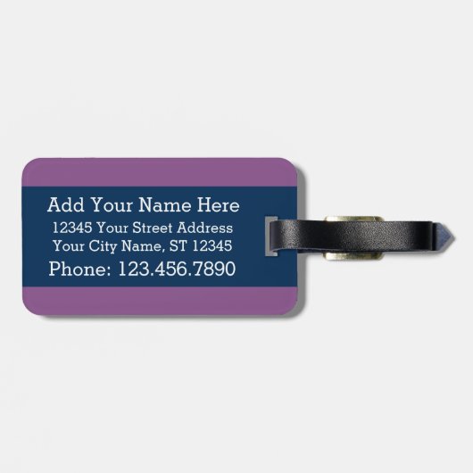 Kleurrijk flessenpatroon - Aangepaste naam Bagagelabel (Achterkant horizontaal)