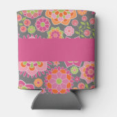 Kleurrijk flessenpatroon - Aangepaste naam Blikjeskoeler (Achterkant)