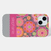 Kleurrijk flessenpatroon - Aangepaste naam Case-Mate iPhone Case (Achterkant (horizontaal))