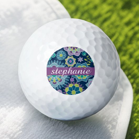 Kleurrijk flessenpatroon - Aangepaste naam Golfballen