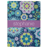 Kleurrijk flessenpatroon - Aangepaste naam Klembord (Achterkant)