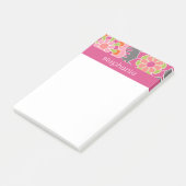 Kleurrijk flessenpatroon - Aangepaste naam Post-it® Notes (Schuin)