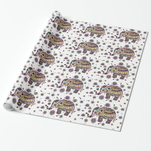 Kleurrijk flessenpatroon Elephant Pattern Cadeaupapier