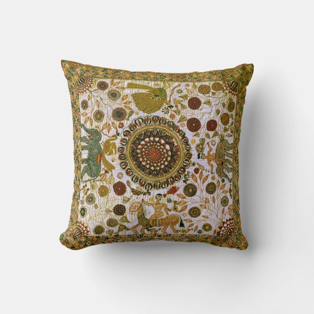  kleurrijk flessenpatroon voor bengaalse olifanten kussen (Voorkant)