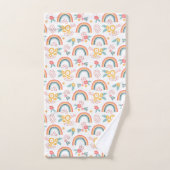 Kleurrijk flessenregenboogpatroon bad handdoek (Handdoek)