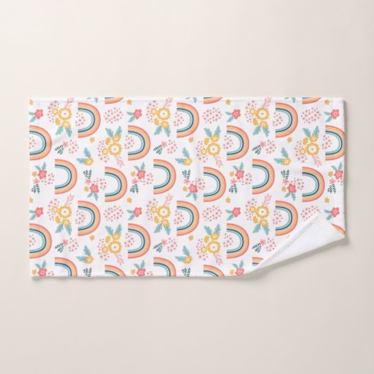 Kleurrijk flessenregenboogpatroon bad handdoek (Handdoek)