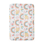 Kleurrijk flessenregenboogpatroon badmat (Voorkant Verticaal)