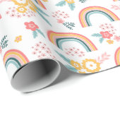 Kleurrijk flessenregenboogpatroon cadeaupapier (Rol Hoek)