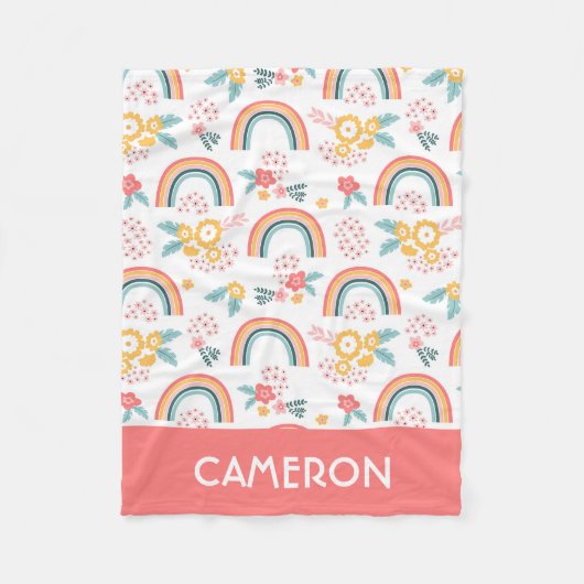 Kleurrijk flessenregenboogpatroon fleece deken (Voorkant)