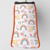 Kleurrijk flessenregenboogpatroon golfheadcover (Draai 90)
