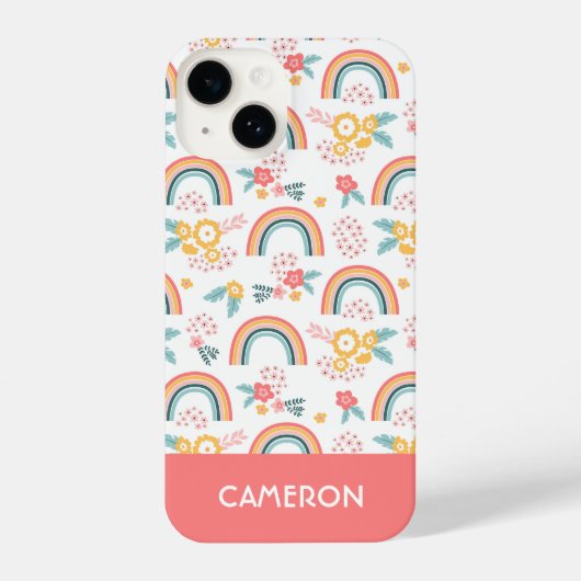 Kleurrijk flessenregenboogpatroon iPhone hoesje (Achterkant)