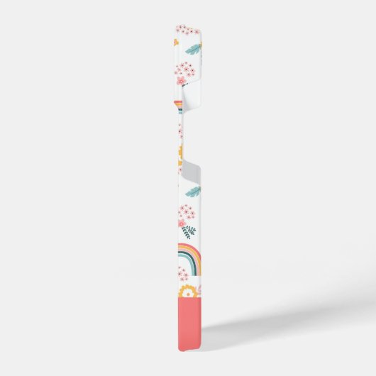 Kleurrijk flessenregenboogpatroon iPhone hoesje (Linkerkant)