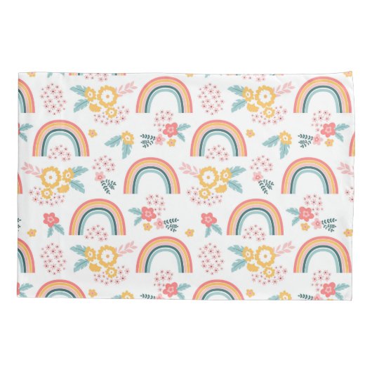 Kleurrijk flessenregenboogpatroon kussensloop (Achterkant)