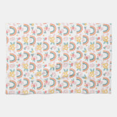 Kleurrijk flessenregenboogpatroon theedoek (Horizontaal)