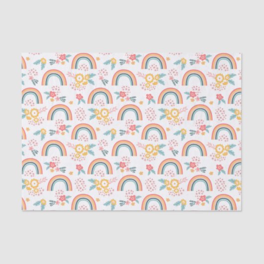 Kleurrijk flessenregenboogpatroon tissuepapier (Voorkant)