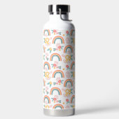 Kleurrijk flessenregenboogpatroon waterfles (Links)