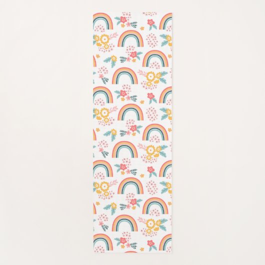 Kleurrijk flessenregenboogpatroon yogamat (Voorkant)