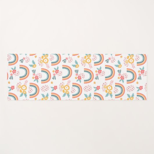 Kleurrijk flessenregenboogpatroon yogamat (Voorkant (horizontaal))