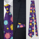 Kleurrijk Floral Abstract Patroon Stropdas<br><div class="desc">Kleurrijk geometrisch patroon.</div>