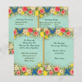 kleurrijk floral bruiloft (Voorkant / Achterkant)