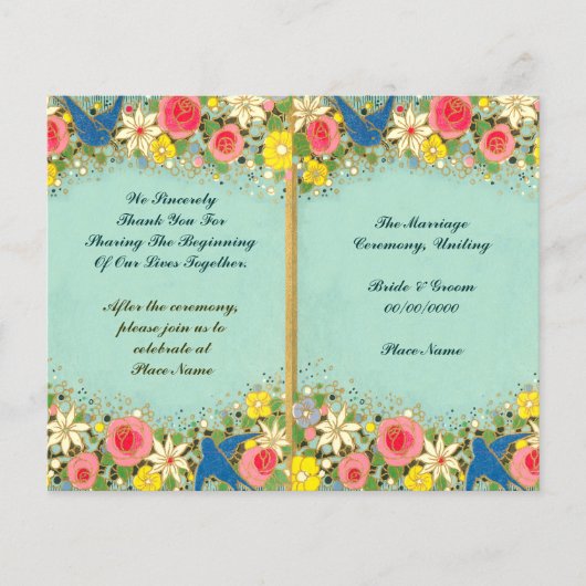 kleurrijk floral bruiloft (Voorkant)