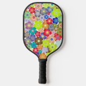 Kleurrijk Floral Design Pickleball Paddle (Achterkant)