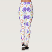 Kleurrijk Floral geometrisch patroon Leggings (Achterkant)