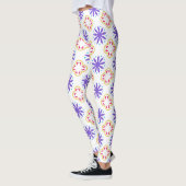 Kleurrijk Floral geometrisch patroon Leggings (Links)