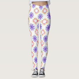 Kleurrijk Floral geometrisch patroon Leggings