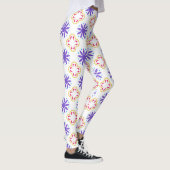 Kleurrijk Floral geometrisch patroon Leggings (Rechts)
