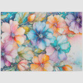 Kleurrijk Floral Ink Art Tissue Papier (Voorkant)