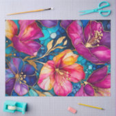 Kleurrijk Floral Ink Art Tissue Papier (Craft)