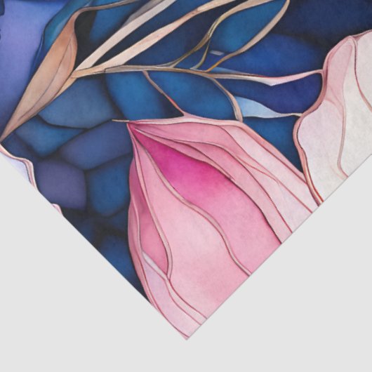 Kleurrijk Floral Ink Art Tissue Papier (Detail)