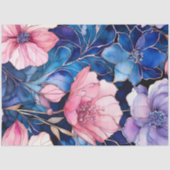 Kleurrijk Floral Ink Art Tissue Papier (Voorkant)