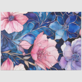 Kleurrijk Floral Ink Art Tissue Papier