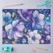 Kleurrijk Floral Ink Art Tissue Papier (Craft)