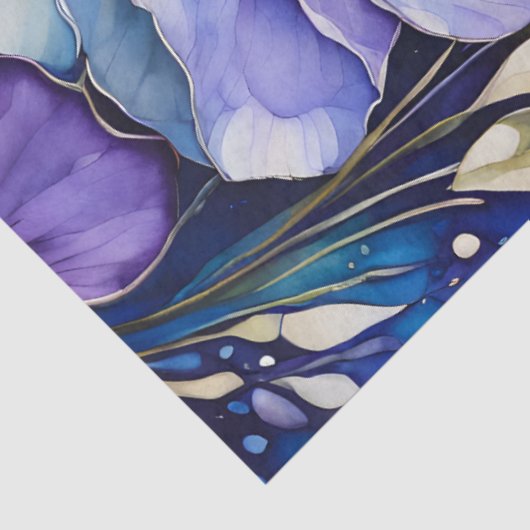 Kleurrijk Floral Ink Art Tissue Papier (Detail)