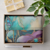 Kleurrijk Floral Ink Art Tissue Papier (Geschenk)