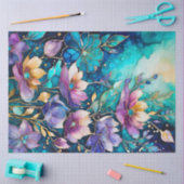 Kleurrijk Floral Ink Art Tissue Papier (Craft)