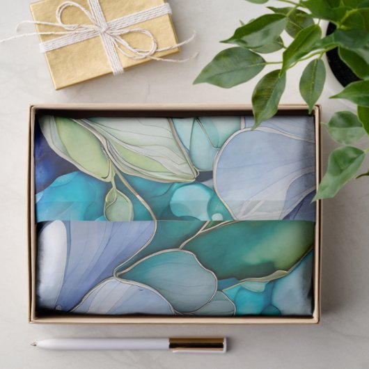 Kleurrijk Floral Ink Art Tissue Papier (Geschenk)