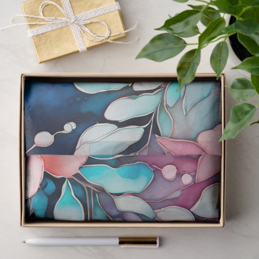 Kleurrijk Floral Ink Art Tissue Papier (Geschenk)