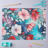 Kleurrijk Floral Ink Art Tissue Papier (Craft)