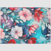 Kleurrijk Floral Ink Art Tissue Papier (Voorkant)