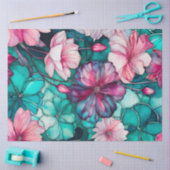 Kleurrijk Floral Ink Art Tissue Papier (Craft)