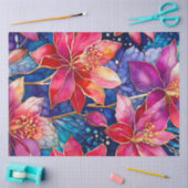 Kleurrijk Floral Ink Art Tissue Papier (Craft)