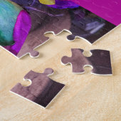 Kleurrijk Floral Monogram moeilijk  Legpuzzel (Zijkant)