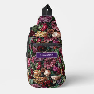 kleurrijk Floral monogrammed Gedrukt Sling Bag