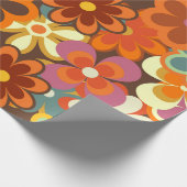Kleurrijk Floral  naadloos patroon. Retro 70 Cadeaupapier (Hoek)