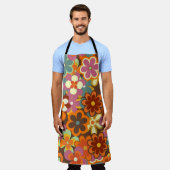 Kleurrijk Floral  naadloos patroon. Retro 70 Schort (Gedragen)