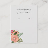 Kleurrijk Floral Pattern Boho Earring Display Visitekaartje (Voorkant)